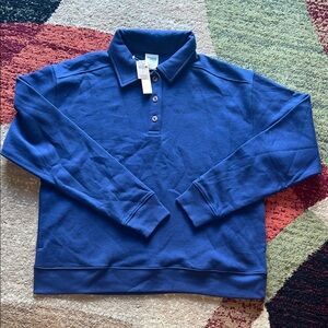 PINK Victoria's Secret Women's Blue Sweatshirt